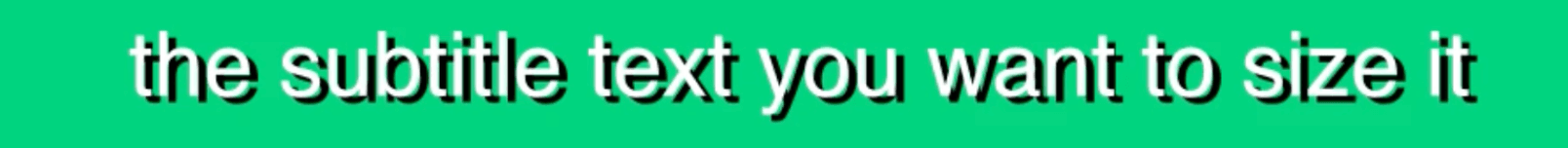 Shadow caption style