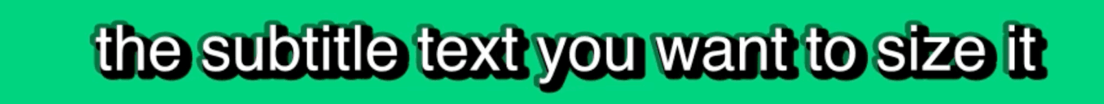 Stroke and shadow caption style