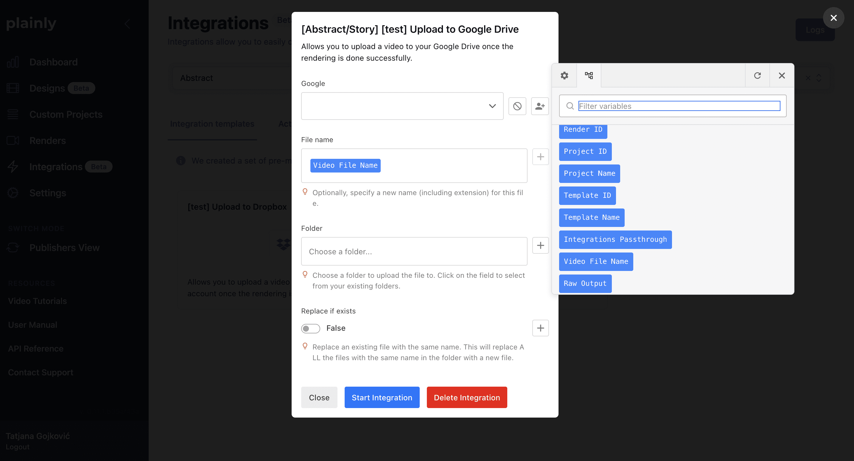 Google Drive video distribution