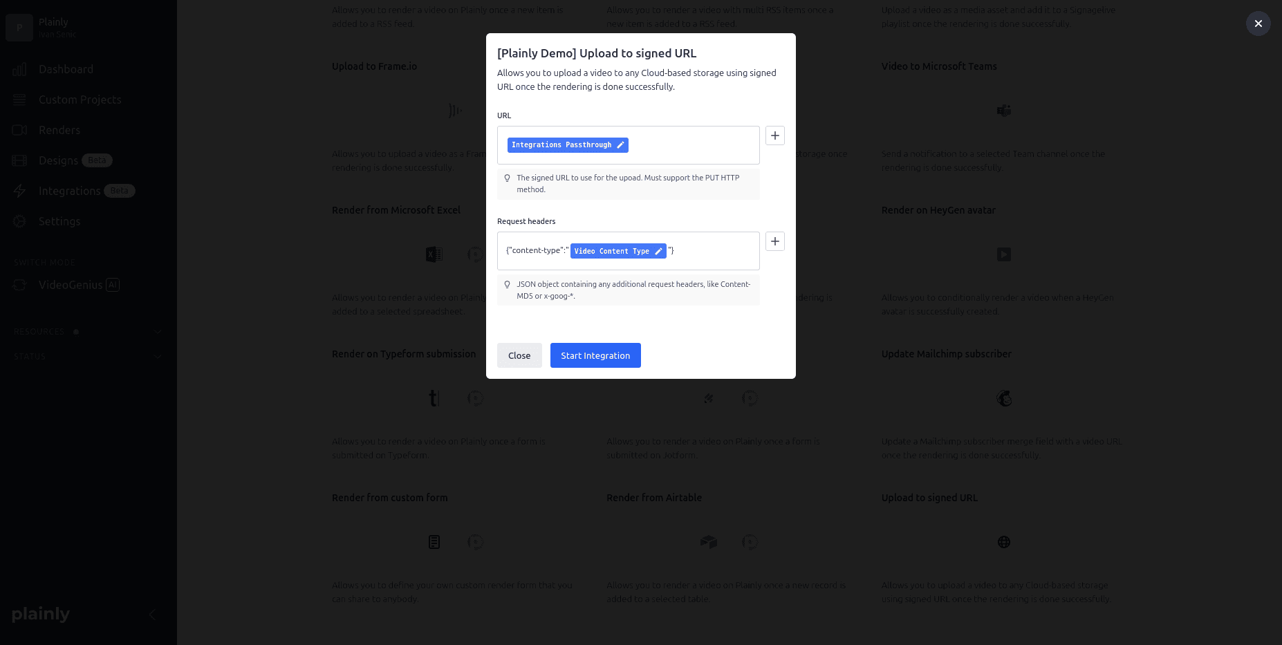 Signed URL video distribution setup