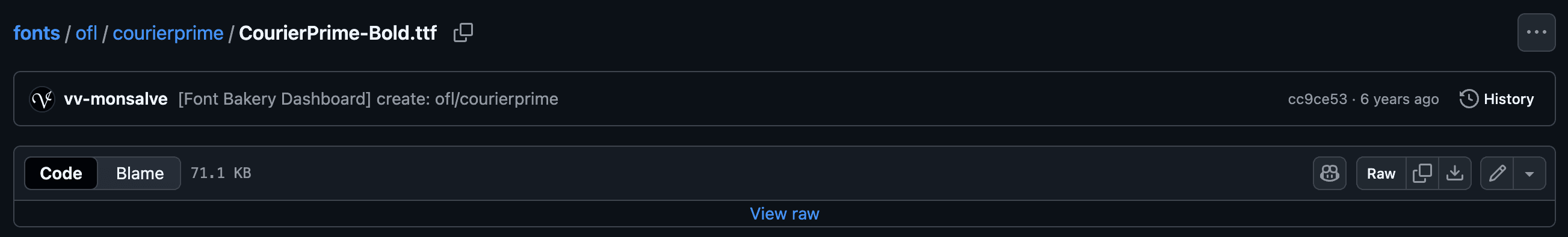 Example of Google Font