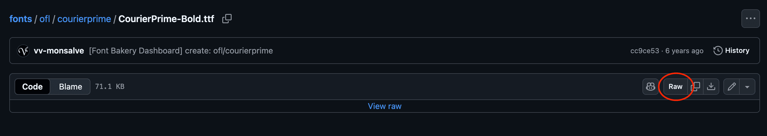 Example of Google Font