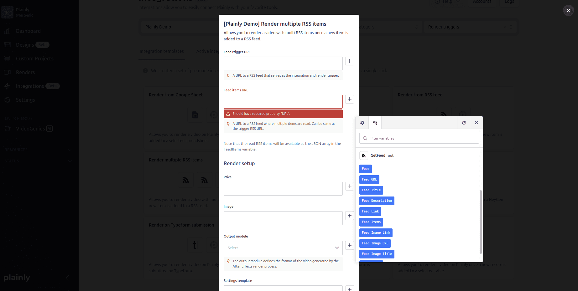 Multi RSS feed trigger